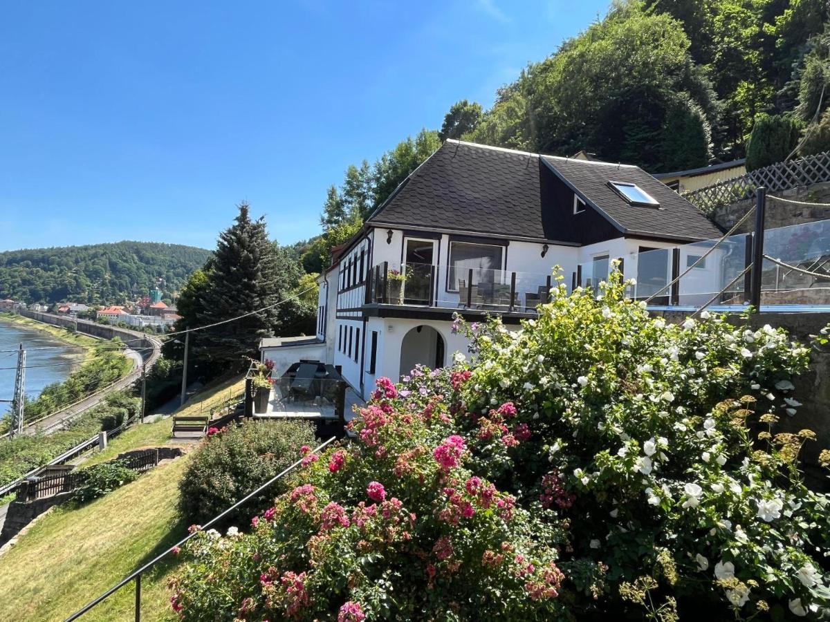 Saechsische-Schweiz-Ferienhaus-Wohnung-2-Mit-Hervorragendem-Panoramablick-Ueber-Das-Elbtal Konigstein an der Elbe Exterior photo